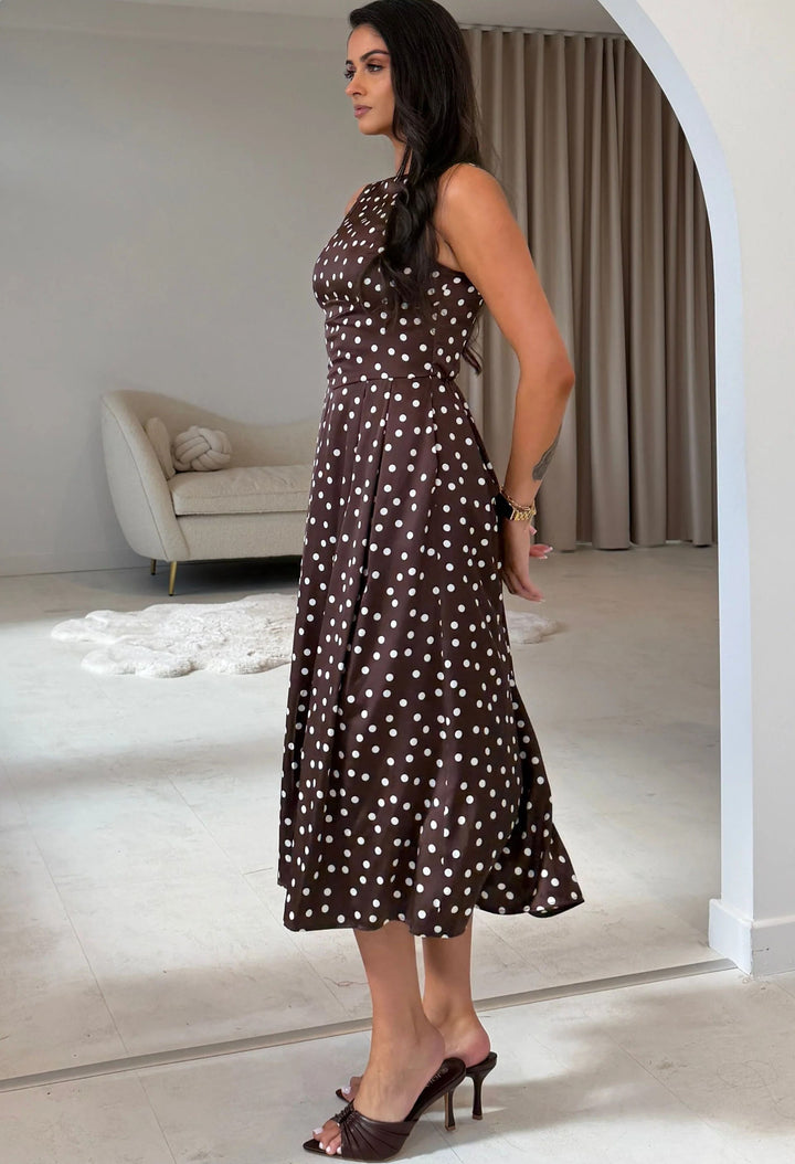 Mirelle Polka Print Midi Dress