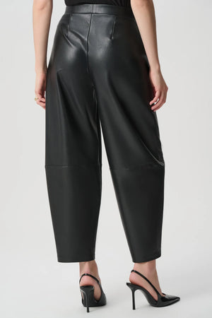 Leatherette Barrel Leg Pants