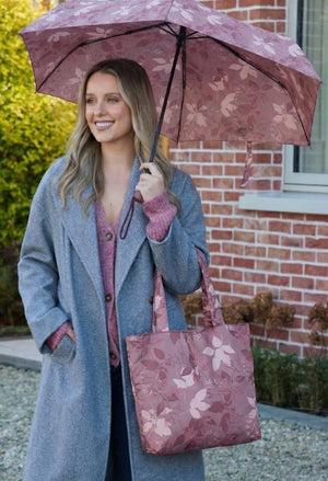 Umbrella & Shopper Tote Bag Set