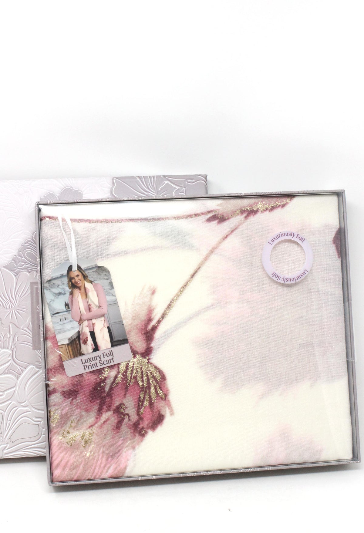 Luxury Foil Print Scarf, view 2 – Pamela Scott