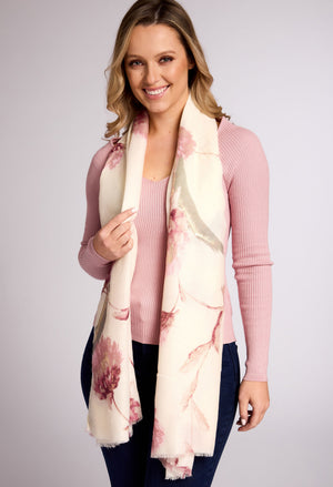 Luxury Foil Print Scarf, view 11 – Pamela Scott