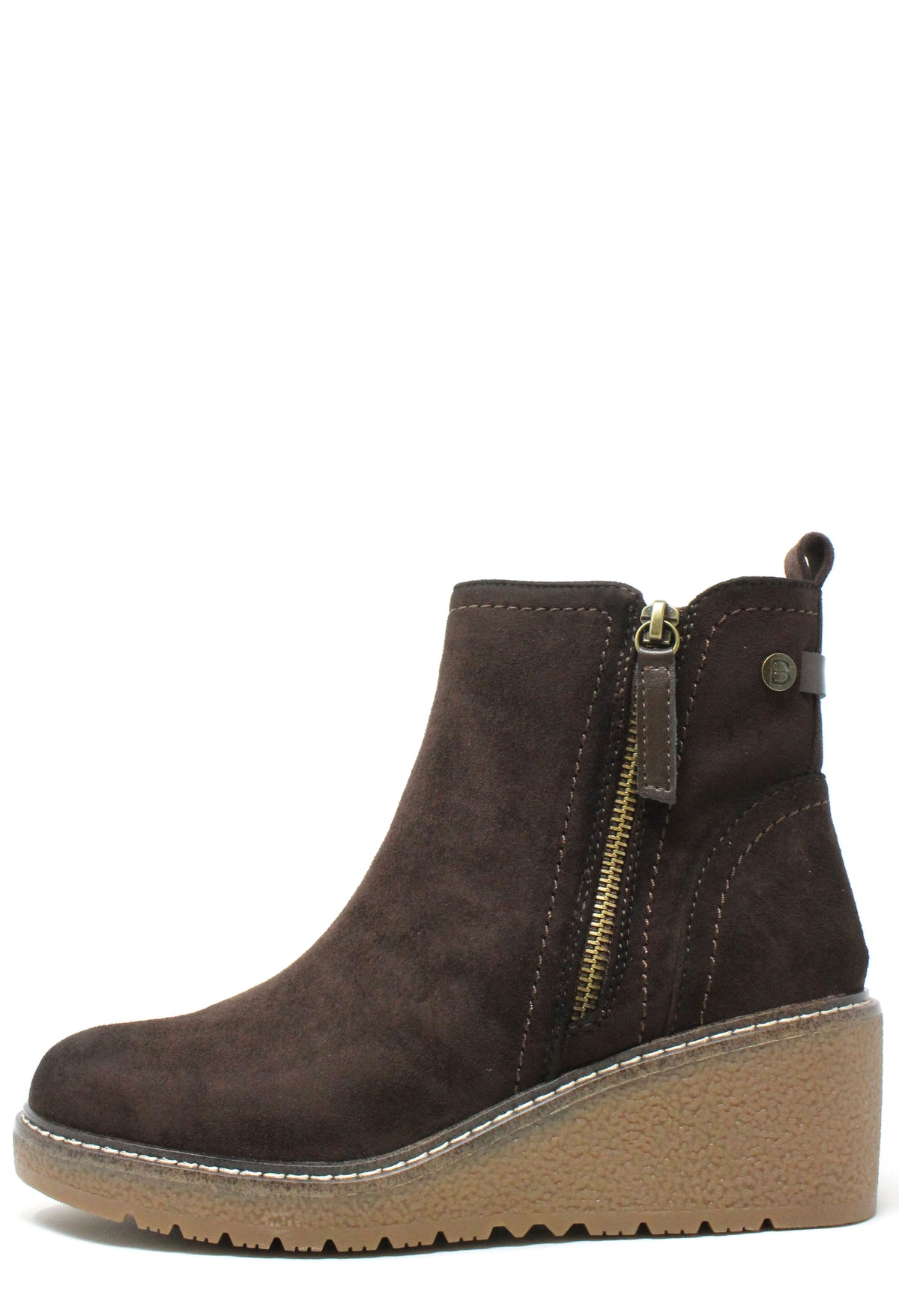 Faux Suede Wedge Boot