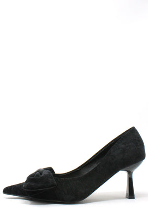 Velvet Touch Bow Heel