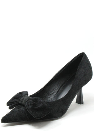 Velvet Touch Bow Heel