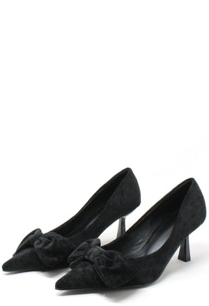 Velvet Touch Bow Heel