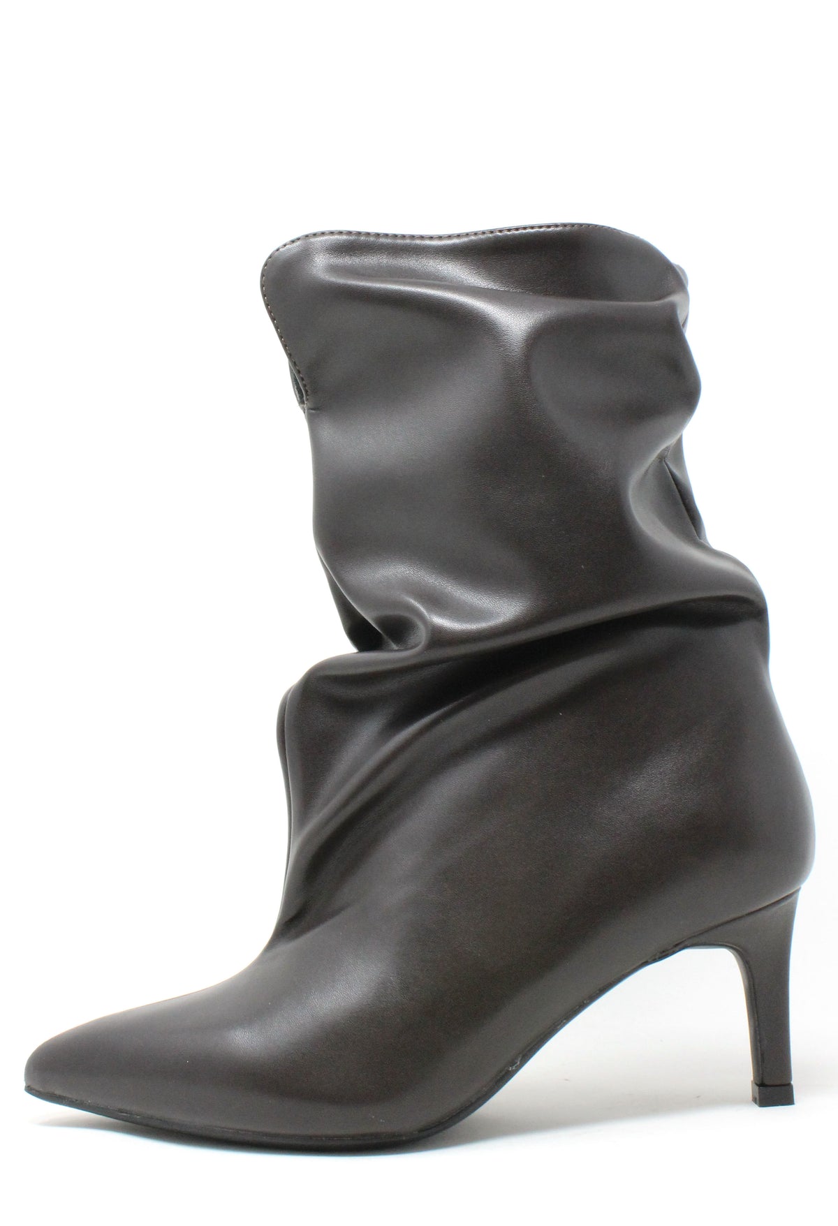 Faux Leather Ruched Boot