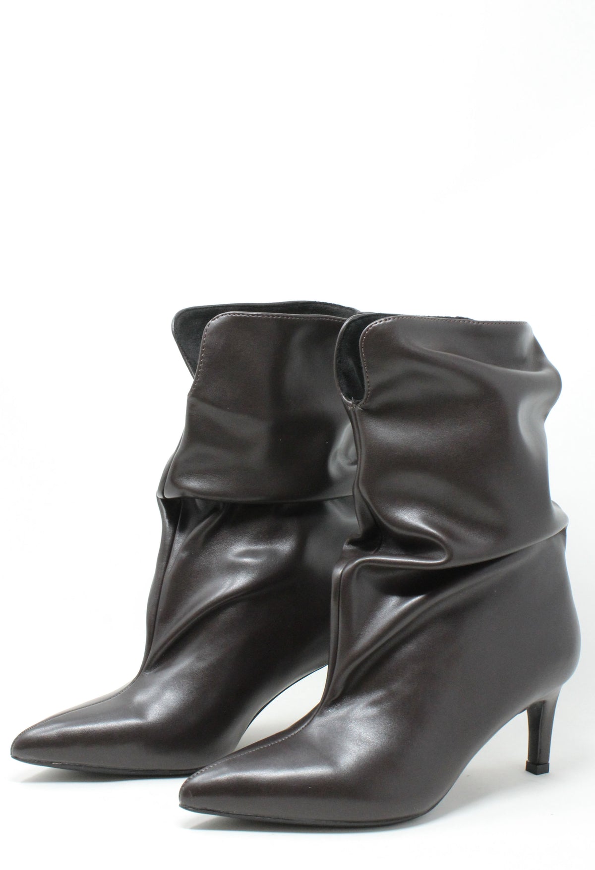 Faux Leather Ruched Boot