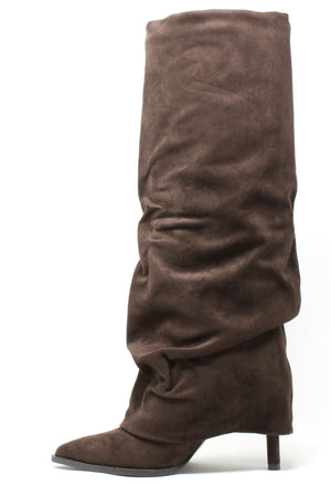 Fold Over Knee High Boot