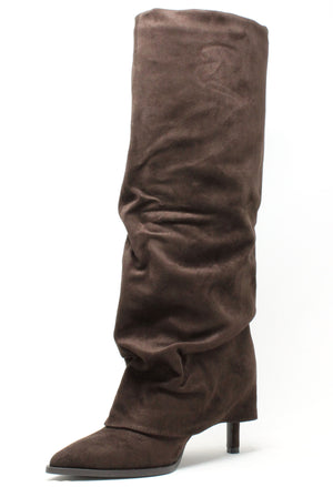 Fold Over Knee High Boot