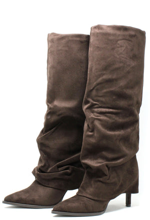 Fold Over Knee High Boot