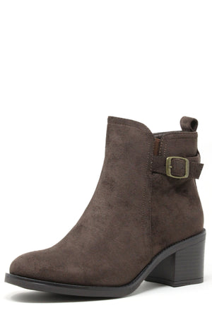 Faux Suede Ankle Boot