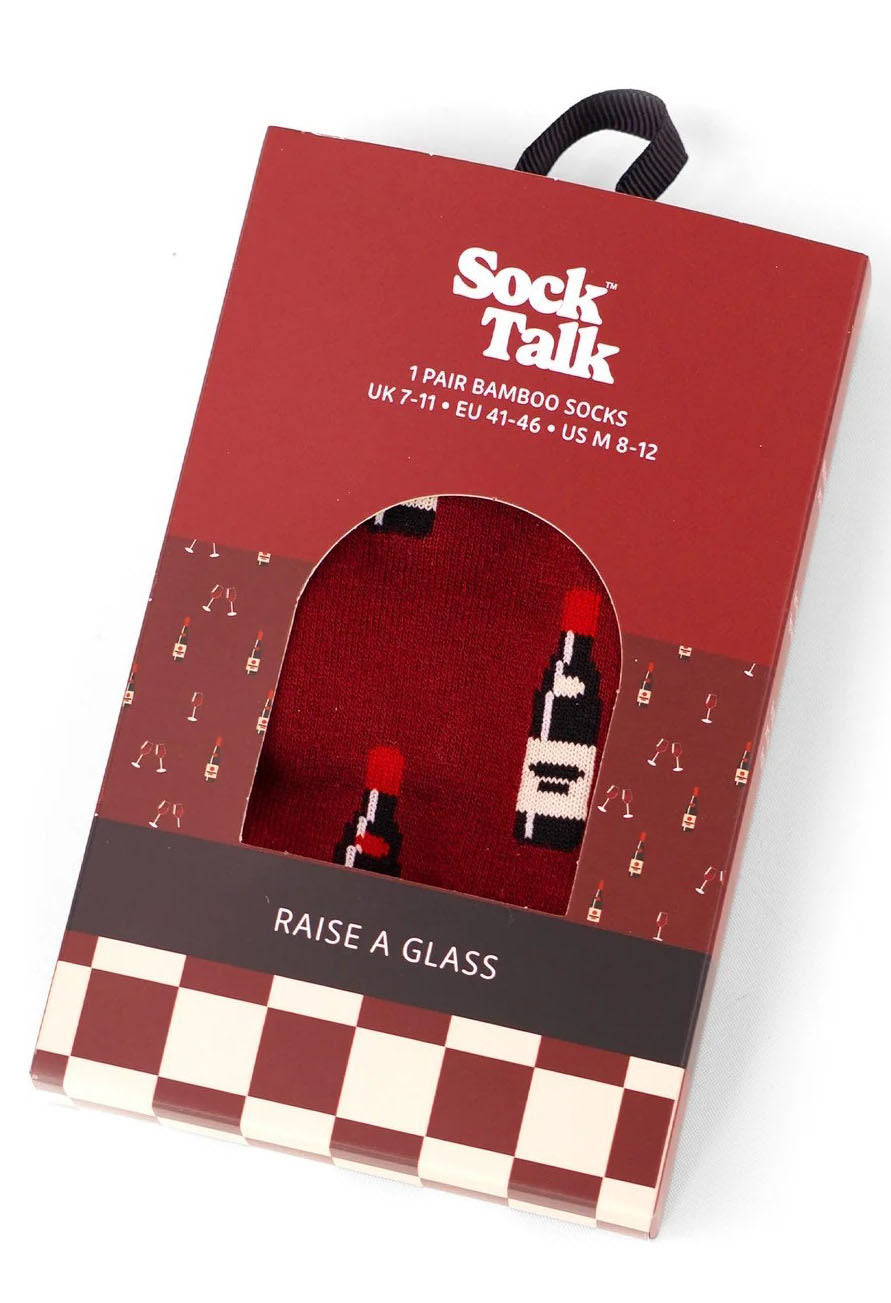 Raise a Glass Socks Matchbox Giftset