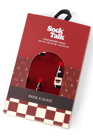 Raise a Glass Socks Matchbox Giftset