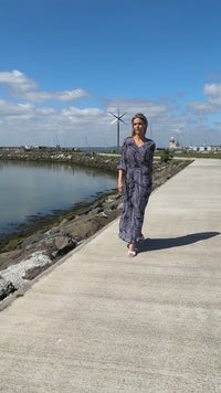 Palm Print Maxi Dress