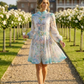 Floral Print Belted Short Dress