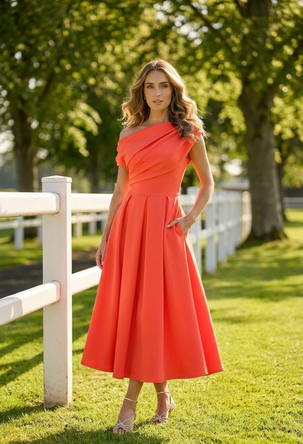 Betty Asymmetric Midi Dress