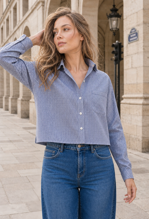 Sally Gingham Boxy Shirt