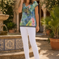 Emir Leaf Print Top