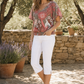 Romane Palm Print Top