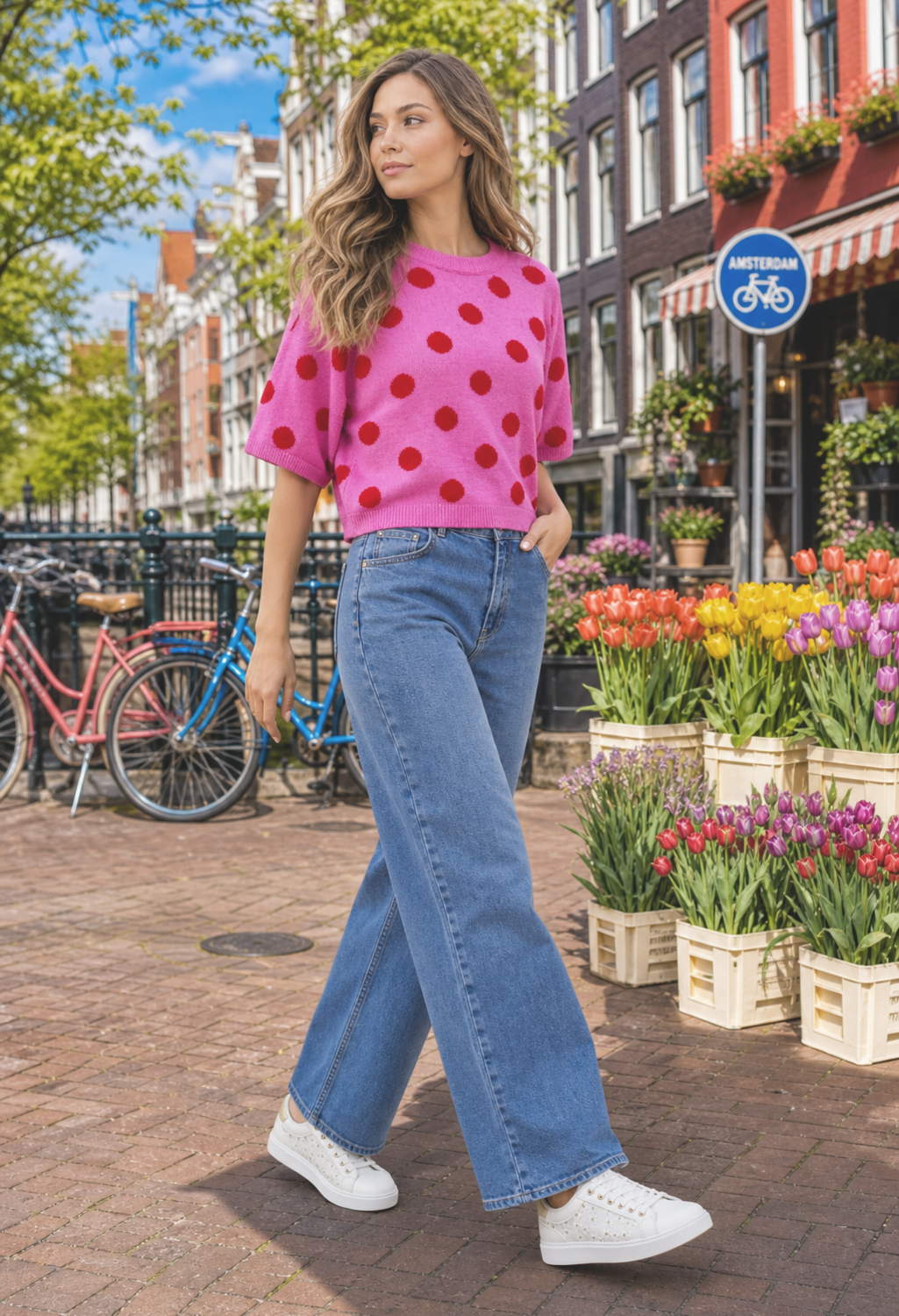 Maje Polka Dot Knit Jumper