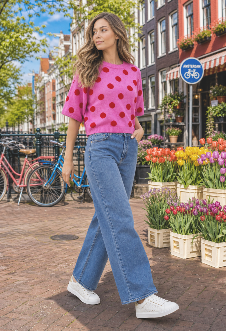 Maje Polka Dot Knit Jumper