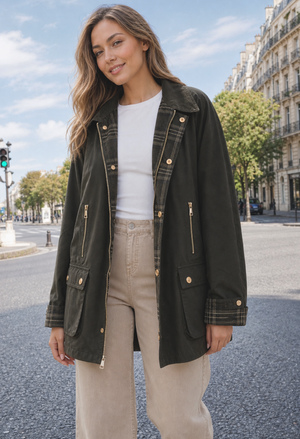 Corduroy Trim Jacket