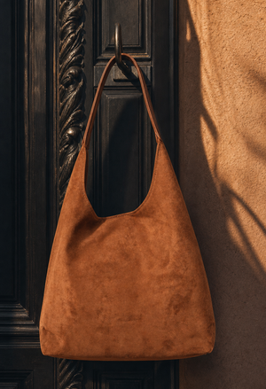 Faux Suede Shoulder Bag