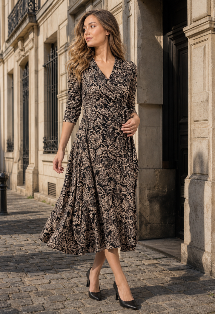 Ritex Faux Wrap Midi Dress