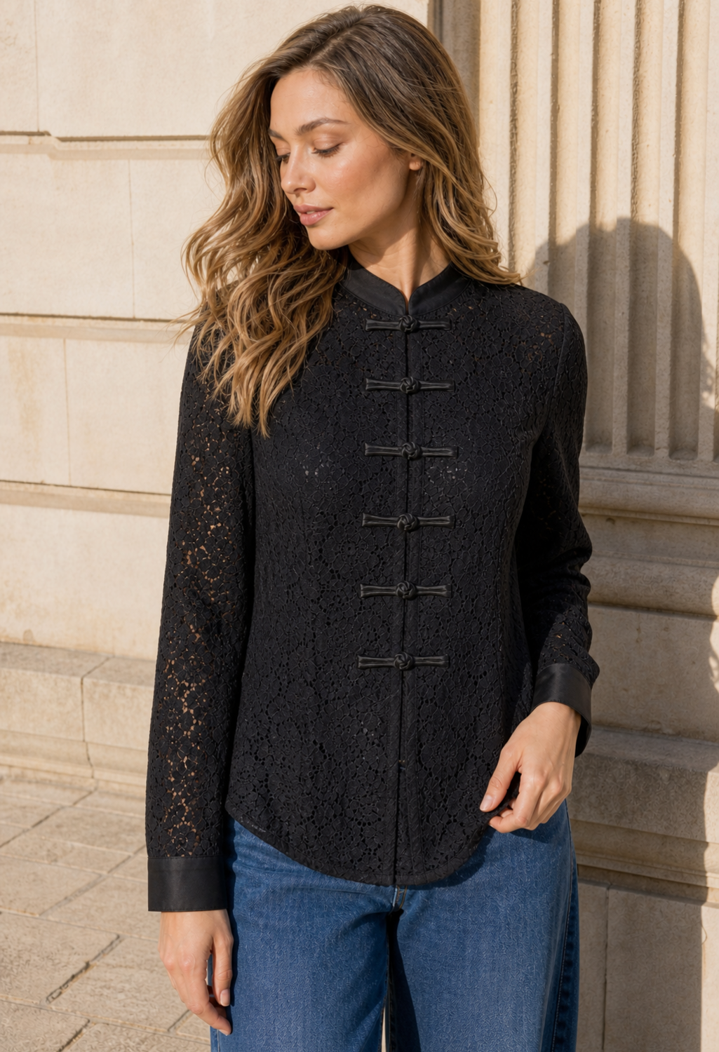 Oriental Style Lace Top