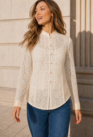 Oriental Style Lace Top