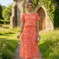 Rofari Plisse Pleated Midi Dress