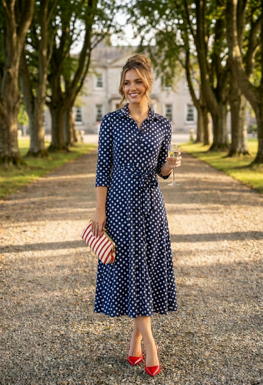 Paulette Polka Dot Dress