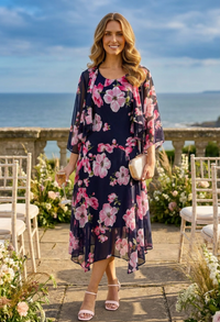 2 Piece Floral Midi Dress