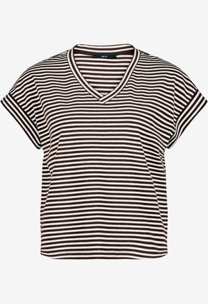Striped V-Neck T-Shirt