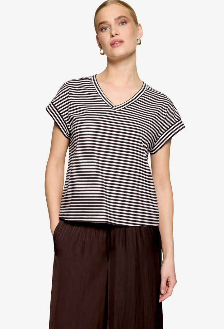 Striped V-Neck T-Shirt