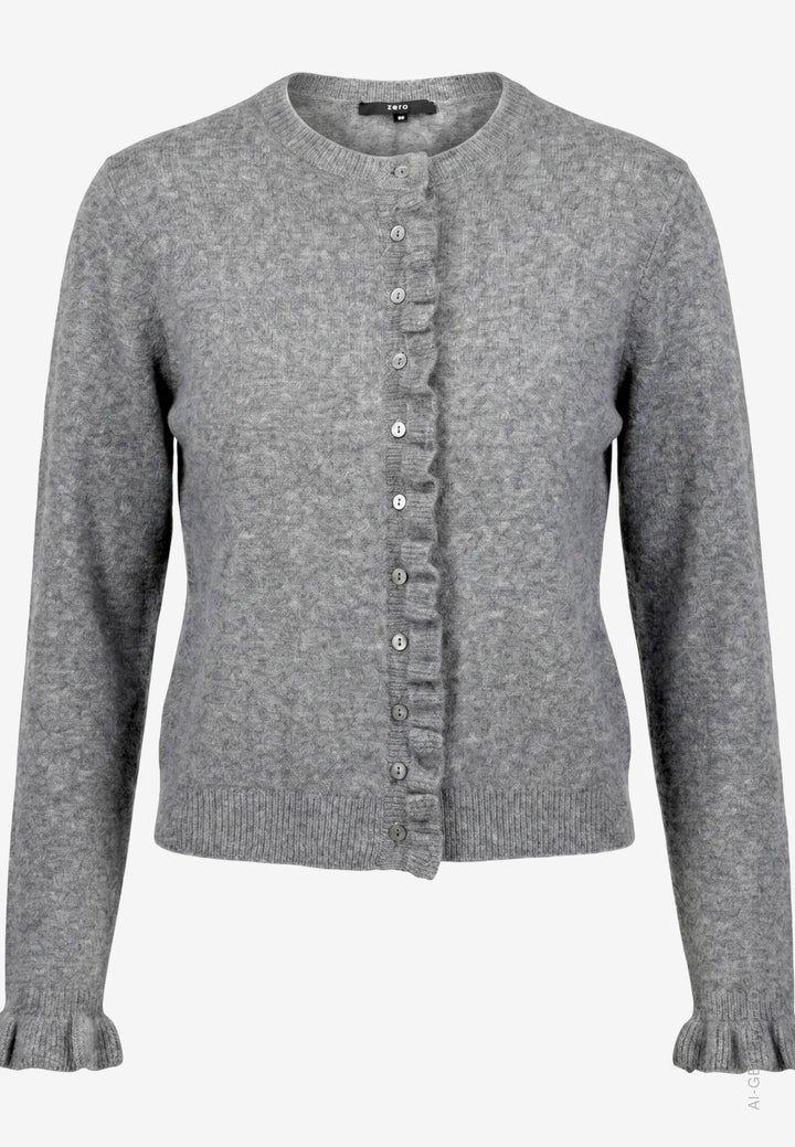 Frill Detail Knit Cardigan